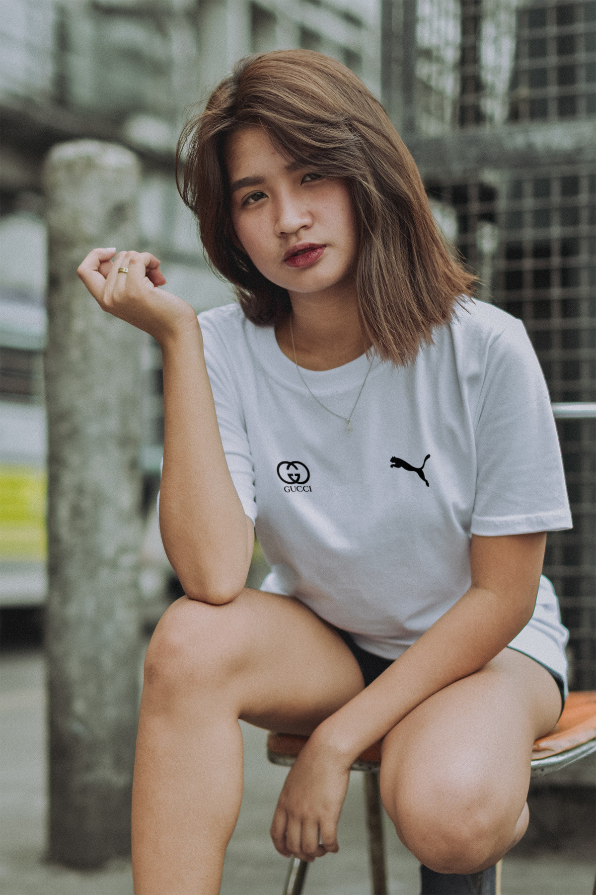 Stylish Short Sleave double logo print T-Shirt For Men - OXB