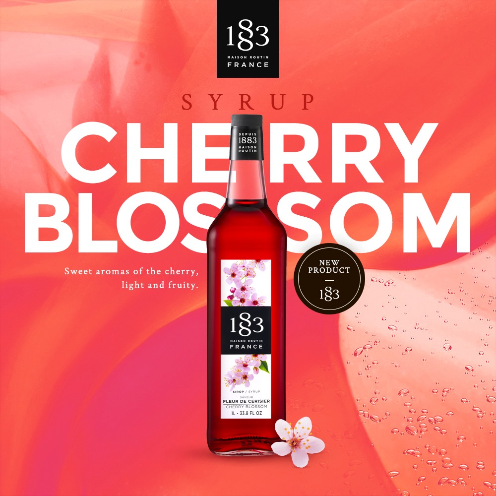 1883 Maison Routin French Cherry Blossom Syrup Sakura Syrup