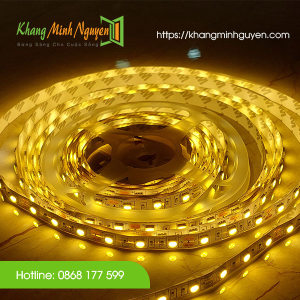 (Cuộn 5m) LED cuộn SMD 5050 60D 12V  - Ánh sáng trắng, vàng ấm, trung tính