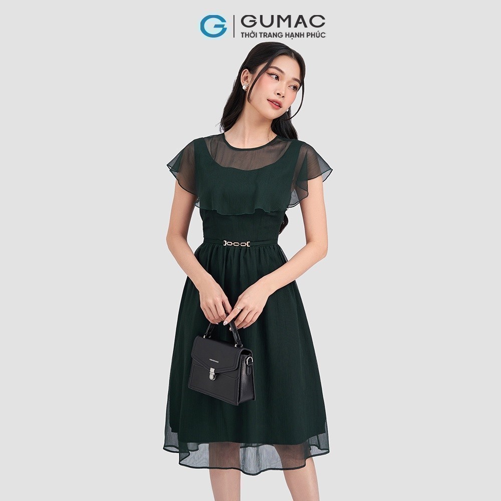 [25 - 29.9 |Voucher 10-12%] Đầm nữ kiểu bèo vai GUMAC DD03034
