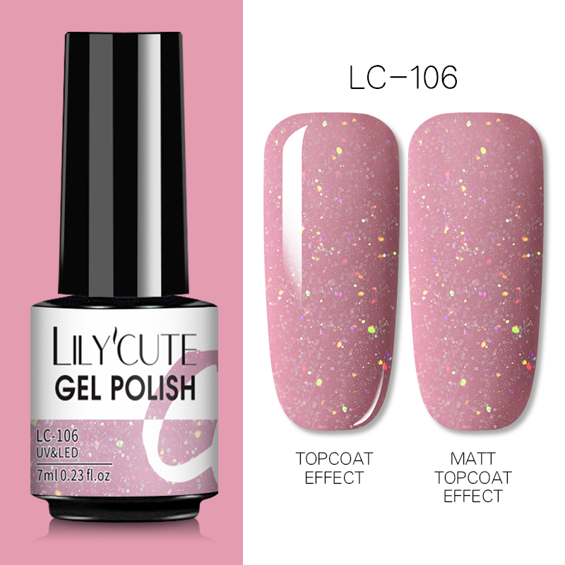 UR SUGAR 7ml Nude Pink Glitter Gel Polish For Nails Semi Permanent Soak Off Gel UV LED Varnishes Base Top Matte Coat Gel Polish Nail UV Gel