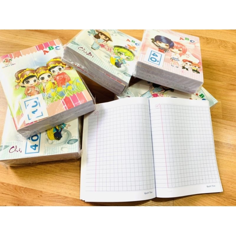 Lốc 10 quyển tập ABC 96 trang Hòa Bình [4 ô li, mẫu ngẫu nhiên]