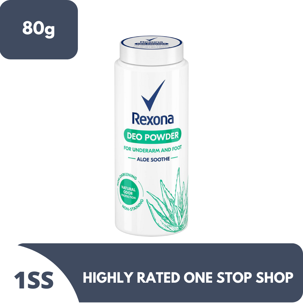 Rexona Deo Powder For Underarm and Foot, Aloe Soothe 80g Lazada PH