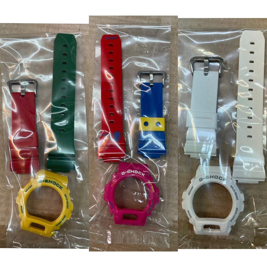 G Shock Dw6900 Petak G Sh0ck BNB DW6900 Rasta/Bape/White BNB DW