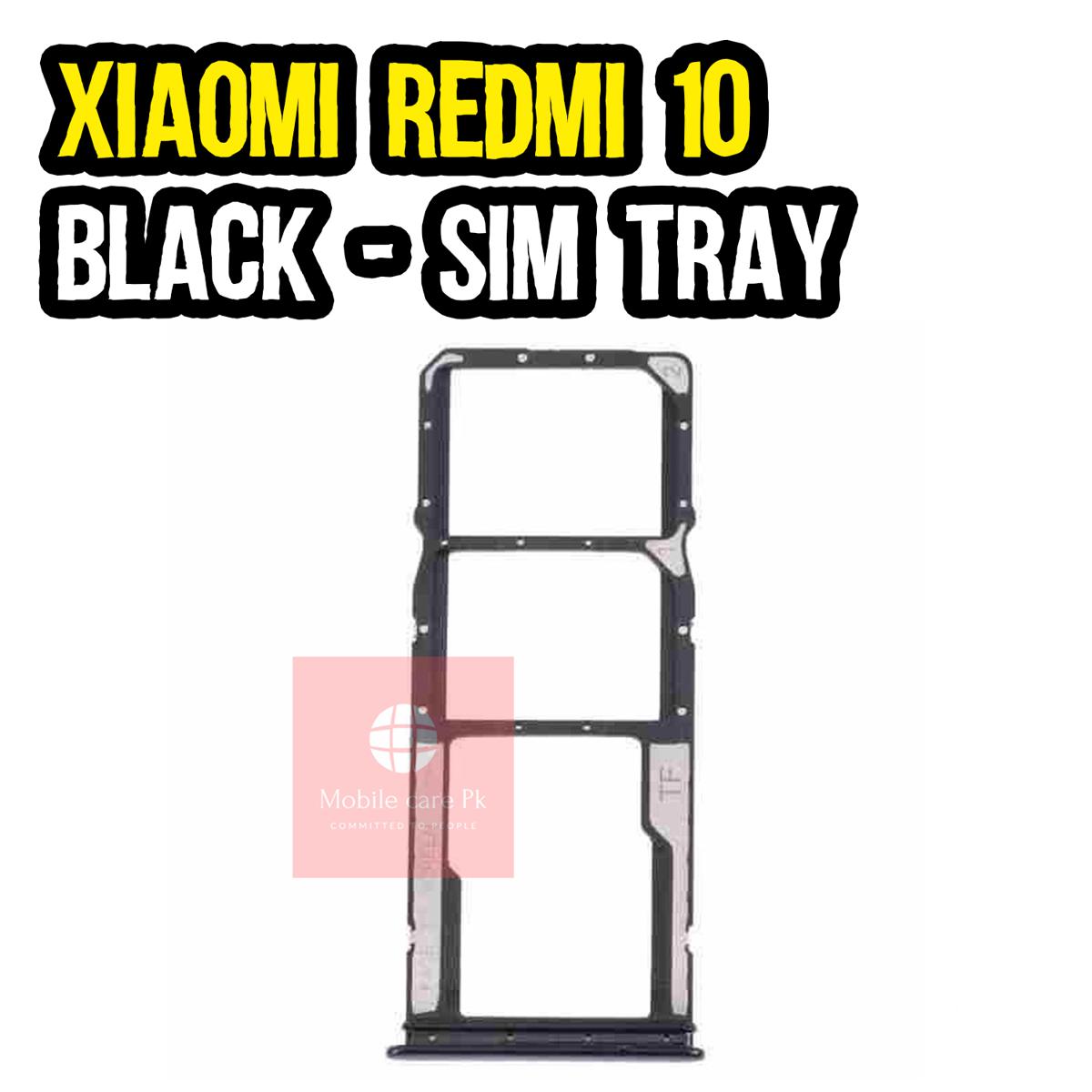 Xiaomi Redmi 10 SIM Tray Sim Jacket Sim Slot Sim Door For Xiaomi Redmi 10 - Black