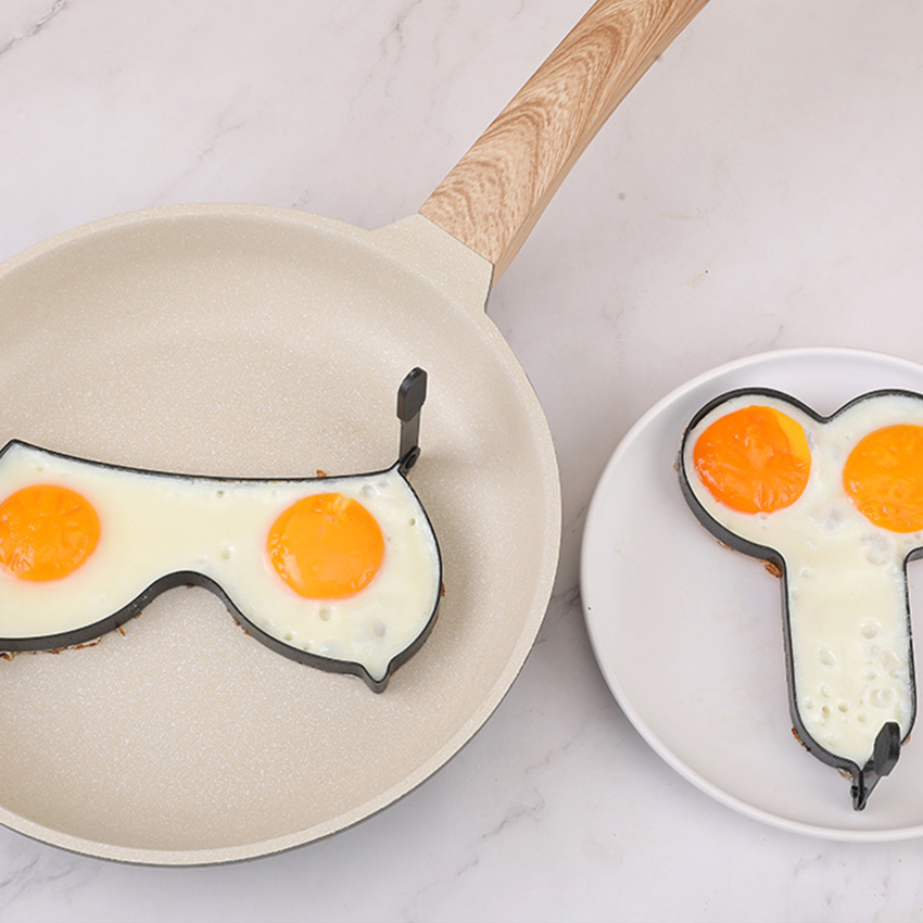 Fun Egg Maker Tintin Egg Maker Non-Stick Egg Ring Egg Making Moulds Omelette Moulds with Handles