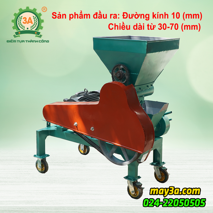 Máy ép phân trùn quế viên nén 3A15Kw