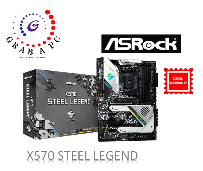 Mainboard Asrock X570 Steel Legend Atx Asrock X570 Steel Legend