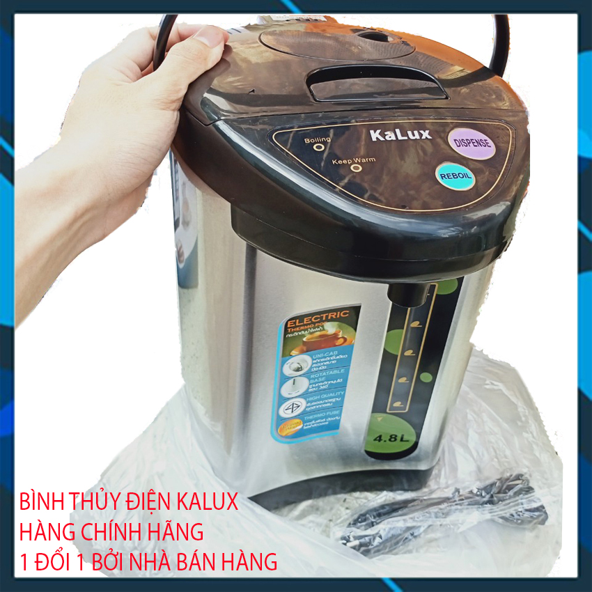 [CAO CẤP] BÌNH THỦY ĐIỆN INOX KALUX KL-048 ( 4.8 LÍT ) BÌình Giữ Nước Nóng Siêu Lâu Tiện LỢi Dễ Sử Dụng An Toàn Cho Người Già và Trẻ Nhỏ.BẢO HÀNH 1 ĐỔI 1