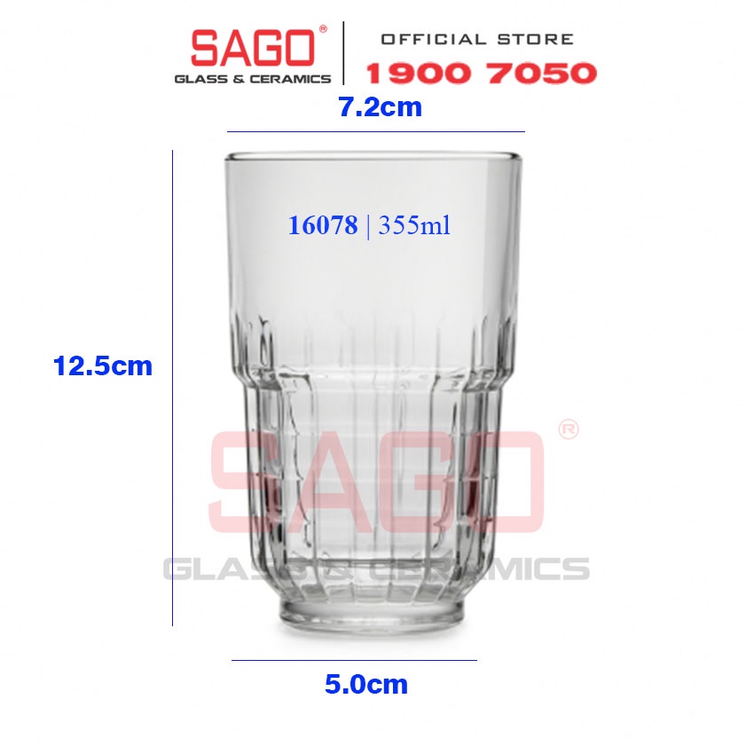 Ly thủy tinh libbey linq white rock 266ml | beverage 355ml , thủy tinh cao cấp