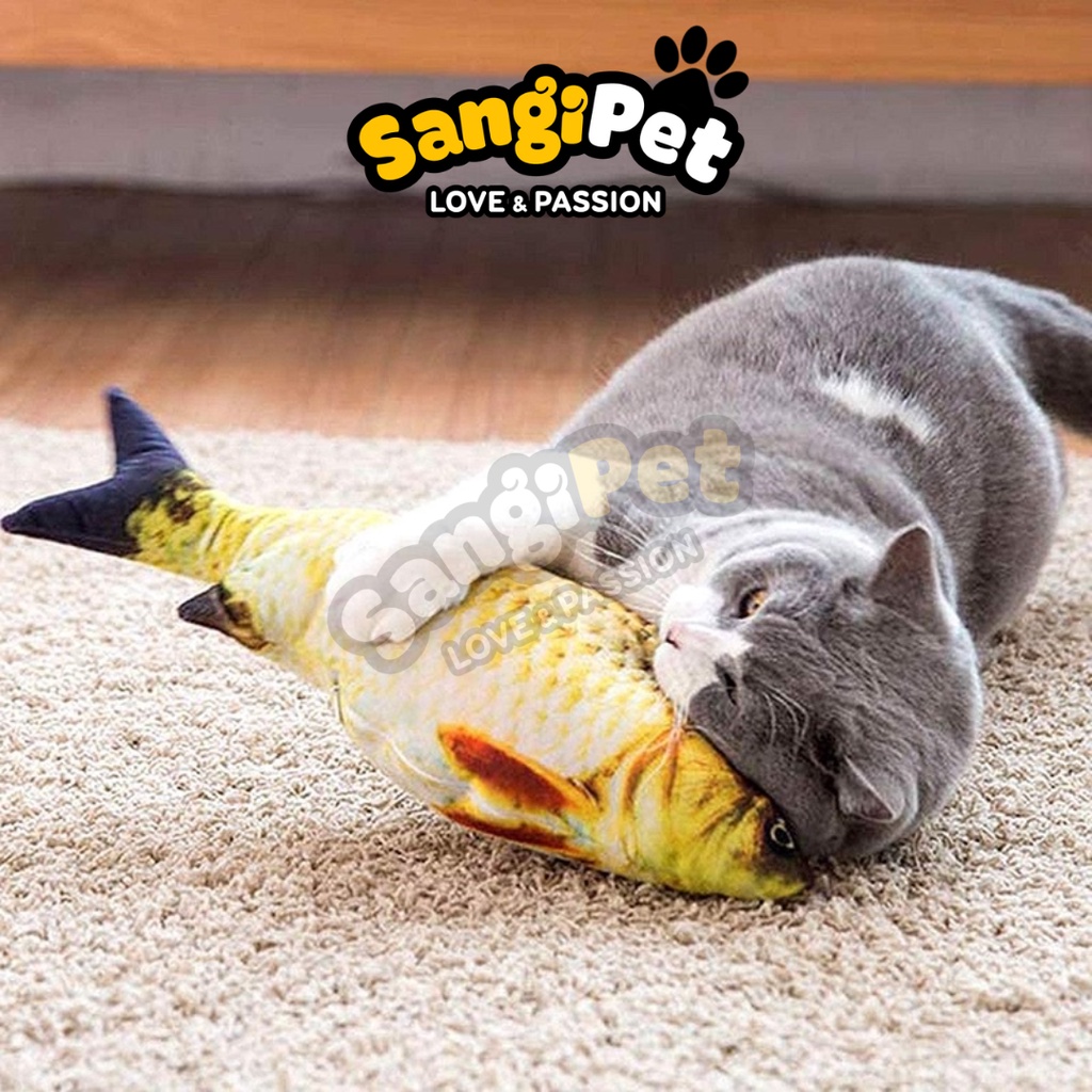 Đồ Chơi Cá Bông Cho Chó Mèo Có Catnip Sẵn Bên Trong