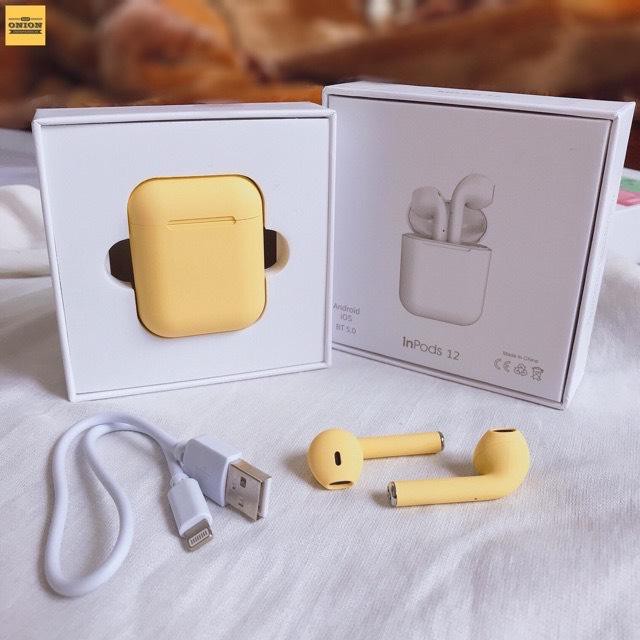 Tai Nghe Bluetooth Không Dây inpods i12 TWS tai nghe âm thanh pass chuẩn lọc âm tốt tai nghe không dây mini