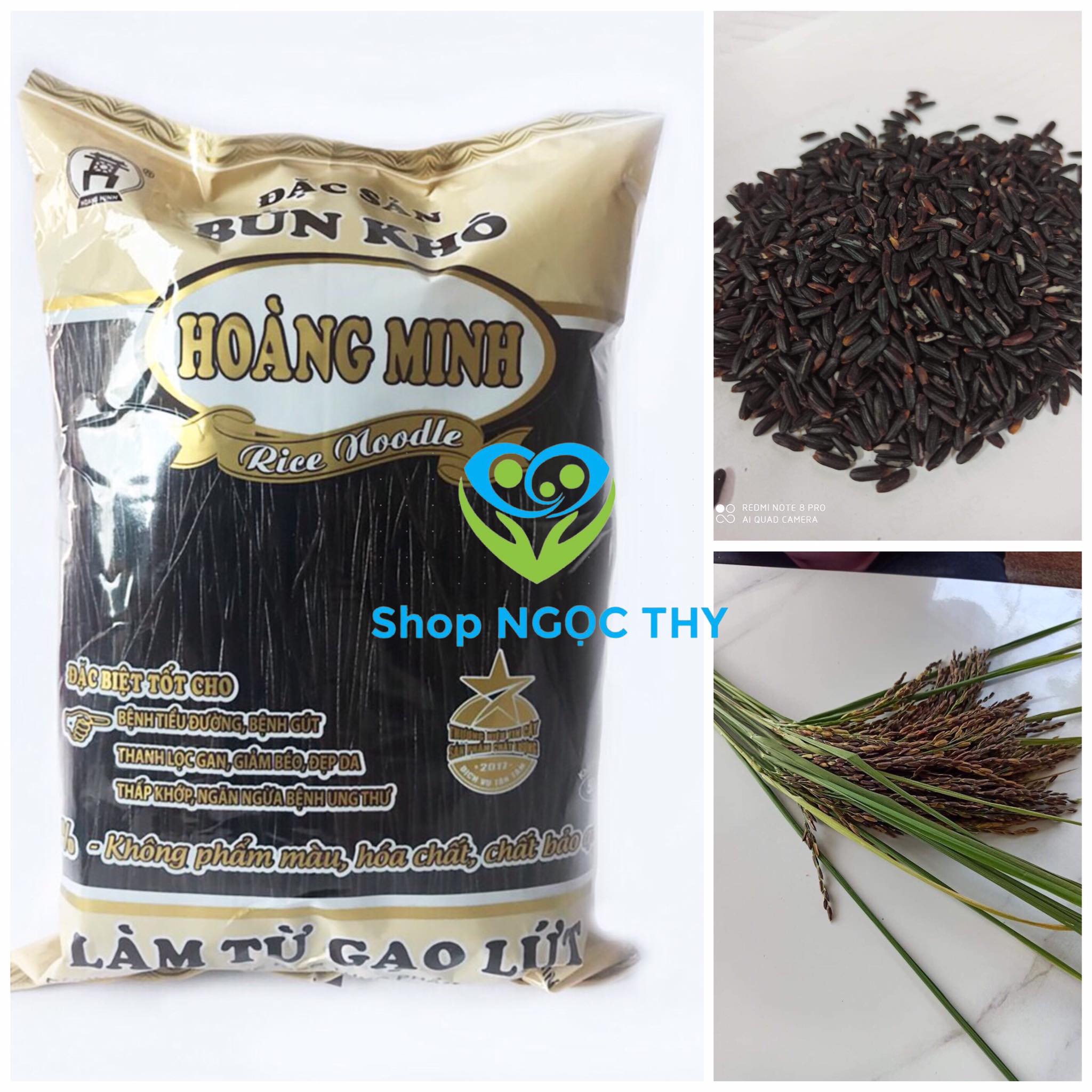 [HCM]Bún gạo lứt khô Hoàng Minh 500gr bún lức giảm cân