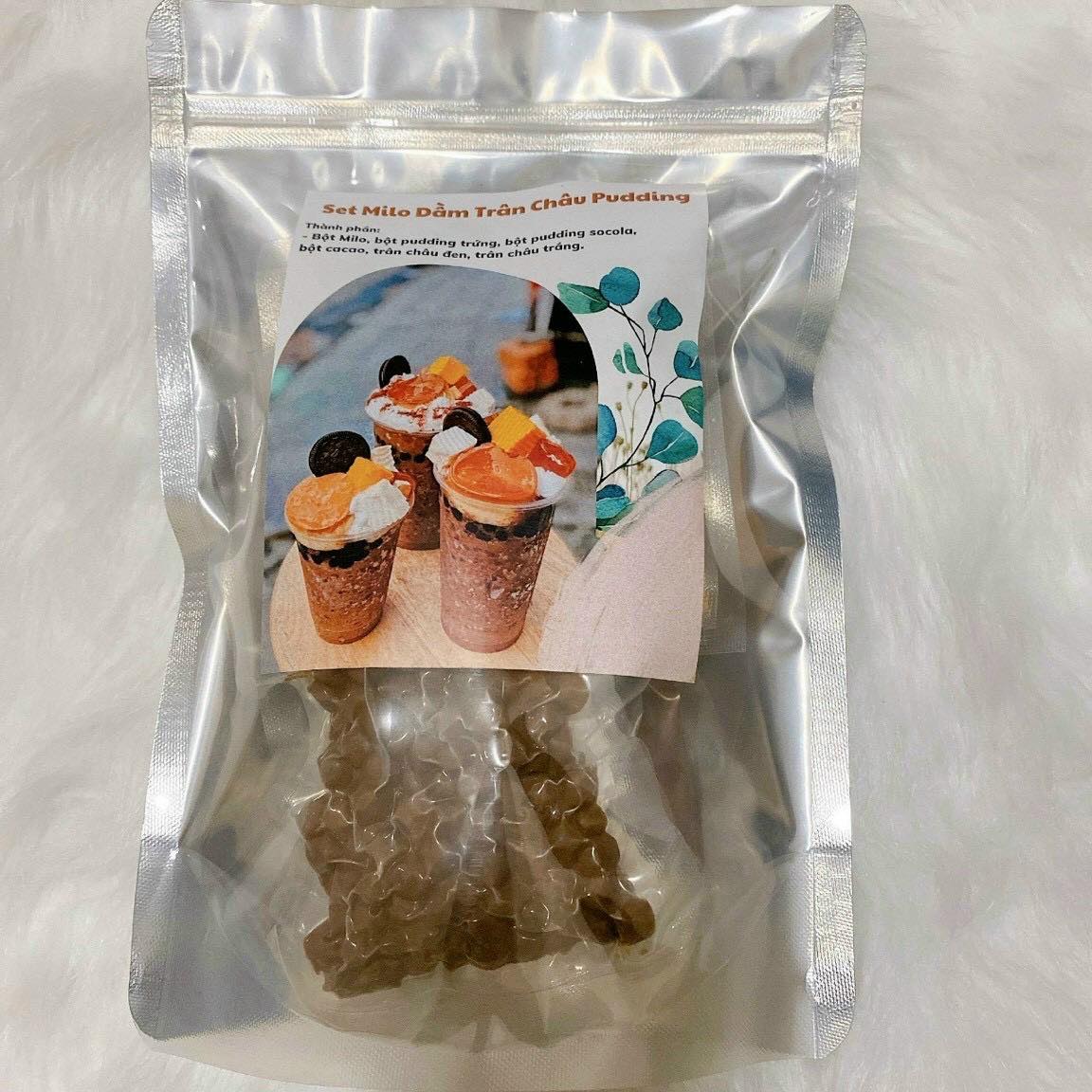 SET MILO DẦM TRÂN CHÂU PUDDING SIÊU NGON-15-20 LY