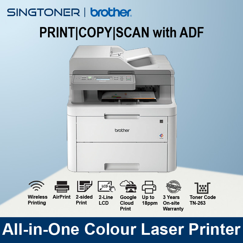 [Local Warranty] Brother DCPL3551CDW Auto 2sided A4 Colour Laser