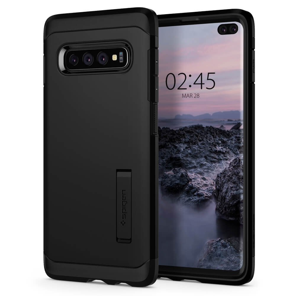 Ốp Lưng Galaxy S10 Spigen Tough Armor Chống Sốc USA_Black