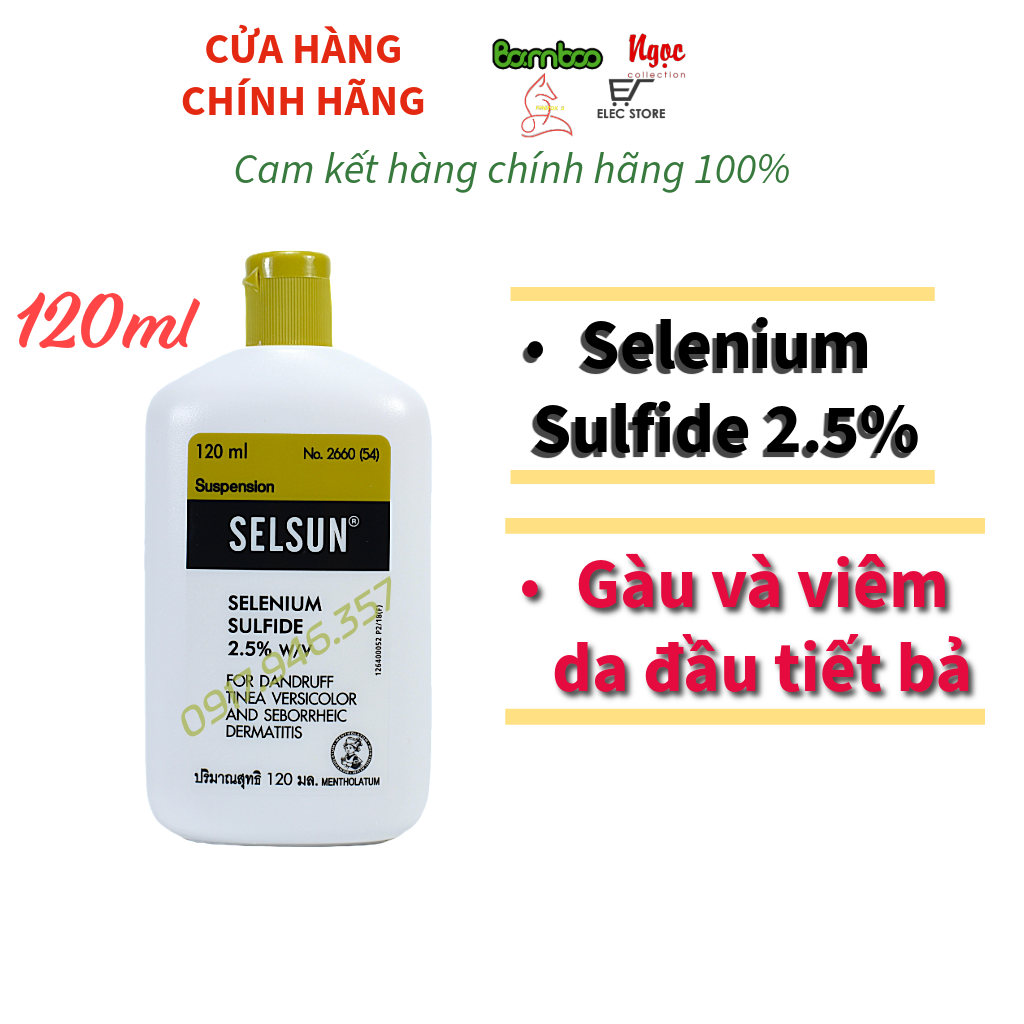 Dầu Gội SELSUN SELENIUM SULFIDE 2,5% Thái Lan 120ml