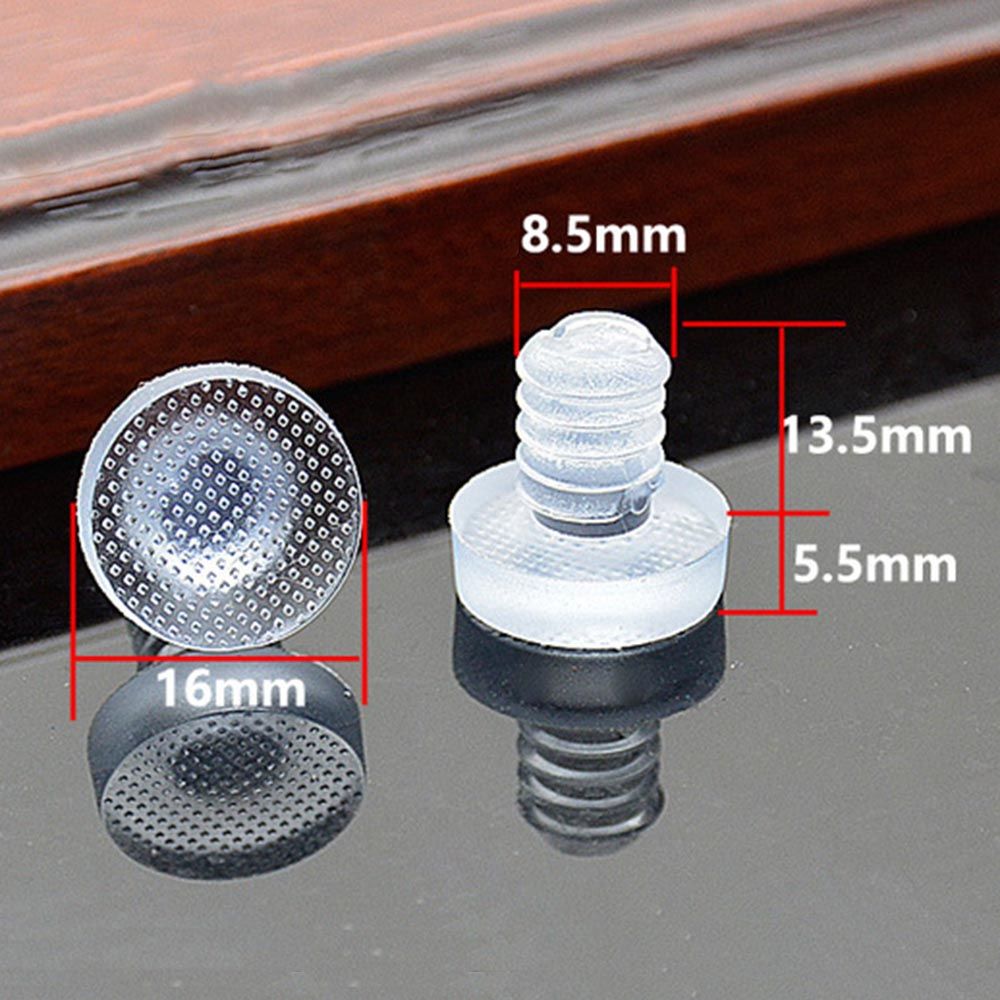 PETIYOUZA Rubber Anti collision Door Bumper Transparent Hole Plugs