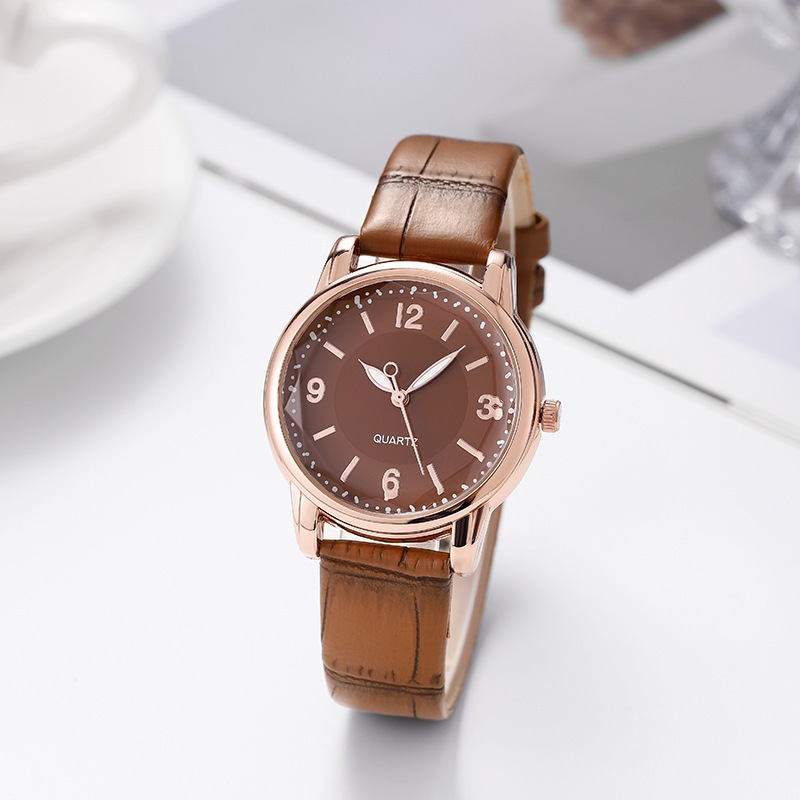 Đồng Hồ Nữ Dây Da QUARTZ Tròn Size 34mm Cực Xinh