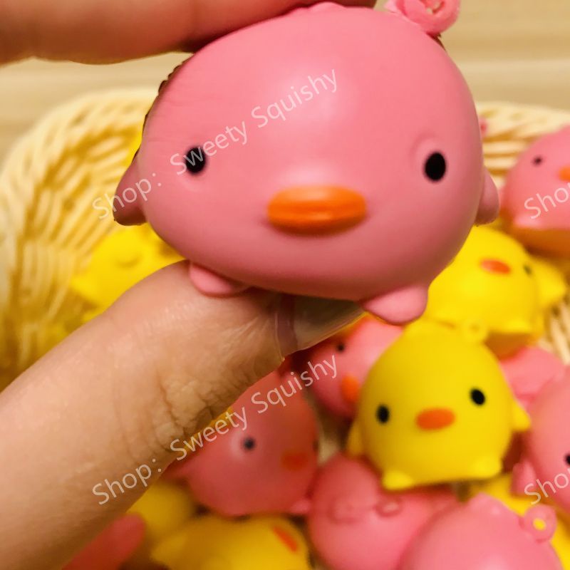 Chick slow Rebound Decompression Vent Toy mini squishy slow rising Purple/Yellow