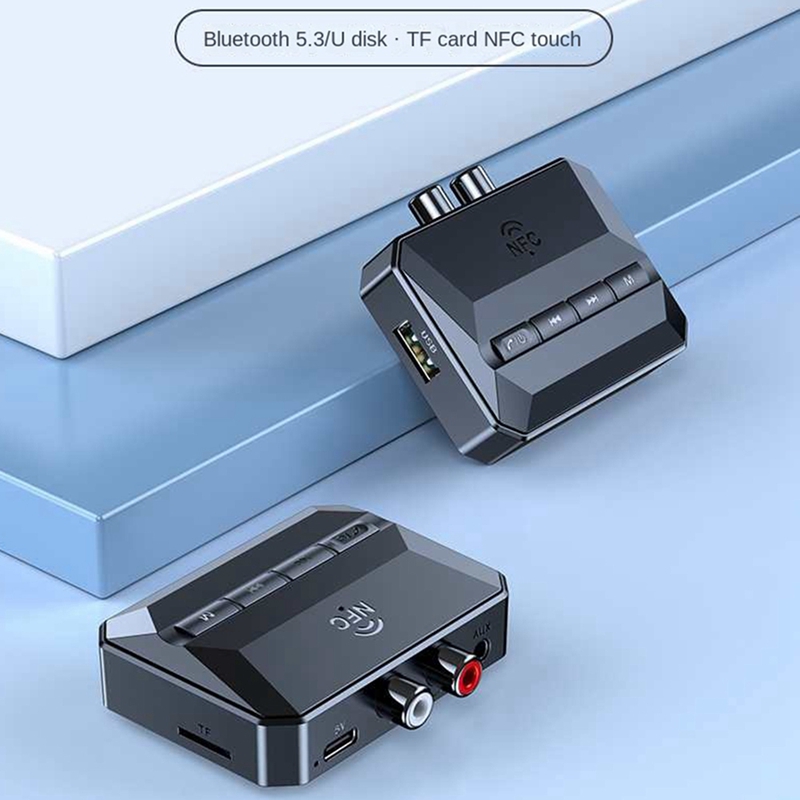 Bluetooth 5.3 Audio Receiver R/L 2 RCA/3.5mm AUX/Optical for Car Kit Speaker