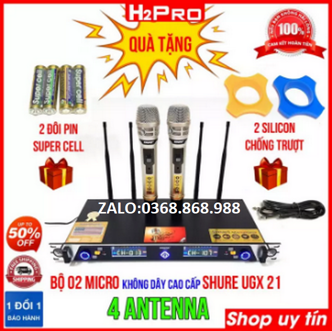 micro không dây cao cấp SHURE UGX 21 - micro karaoke