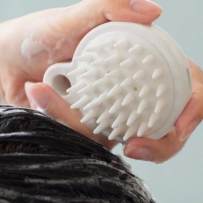 Lược gội đầu silicon, muji massage đầu dịu nhé