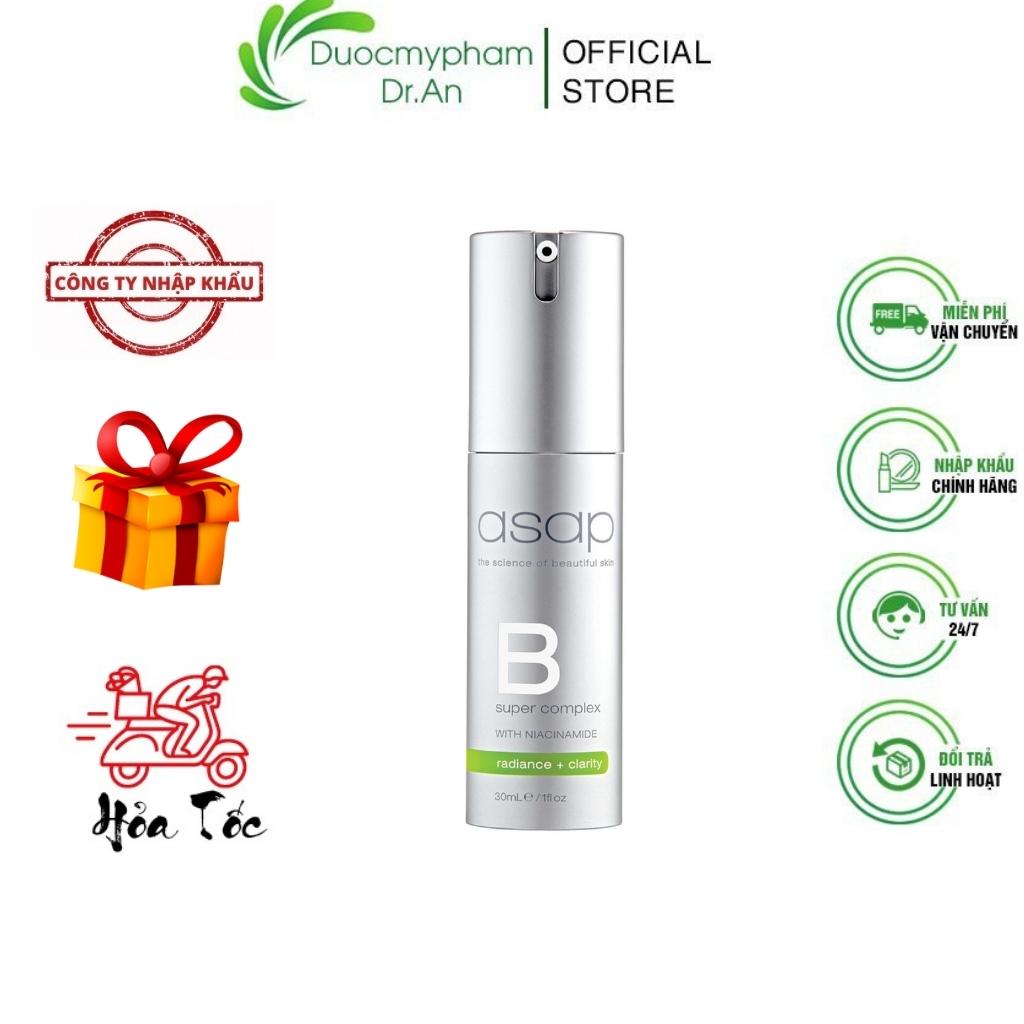 Imports-essence skin whitening, giảm acne ASAP Super B complex serum with niacinamide 30ml wrinkle reducer-duocmyphamdran