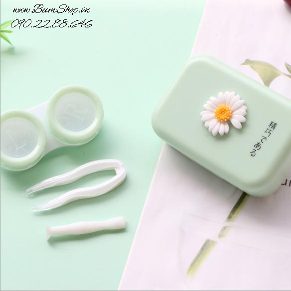 Khay gương đựng lens cúc mini SIÊU XINH