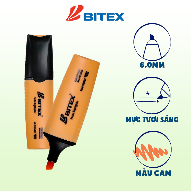 Bút dạ quang highlight Bitex HL05 màu Pastel