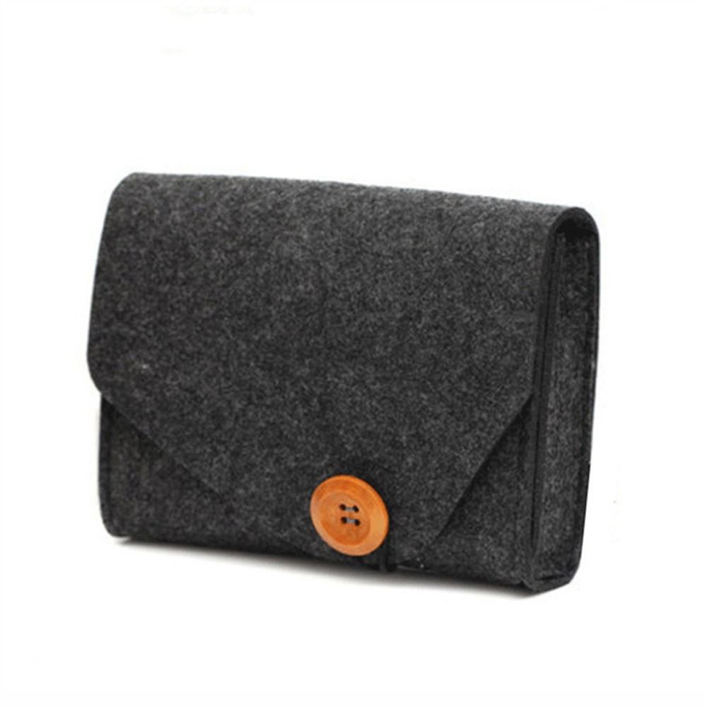 NPIQL Multifunction Travel USB Cable Earphone Coin Package Mouse Pouch Felt Storage Bag Data Cable Case Chargers Storage Bags Organizer Bag