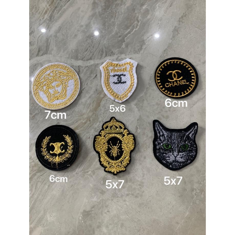 Miếng Sticker Thêu Ủi Logo Thương Hiệu Nổi Tiếng