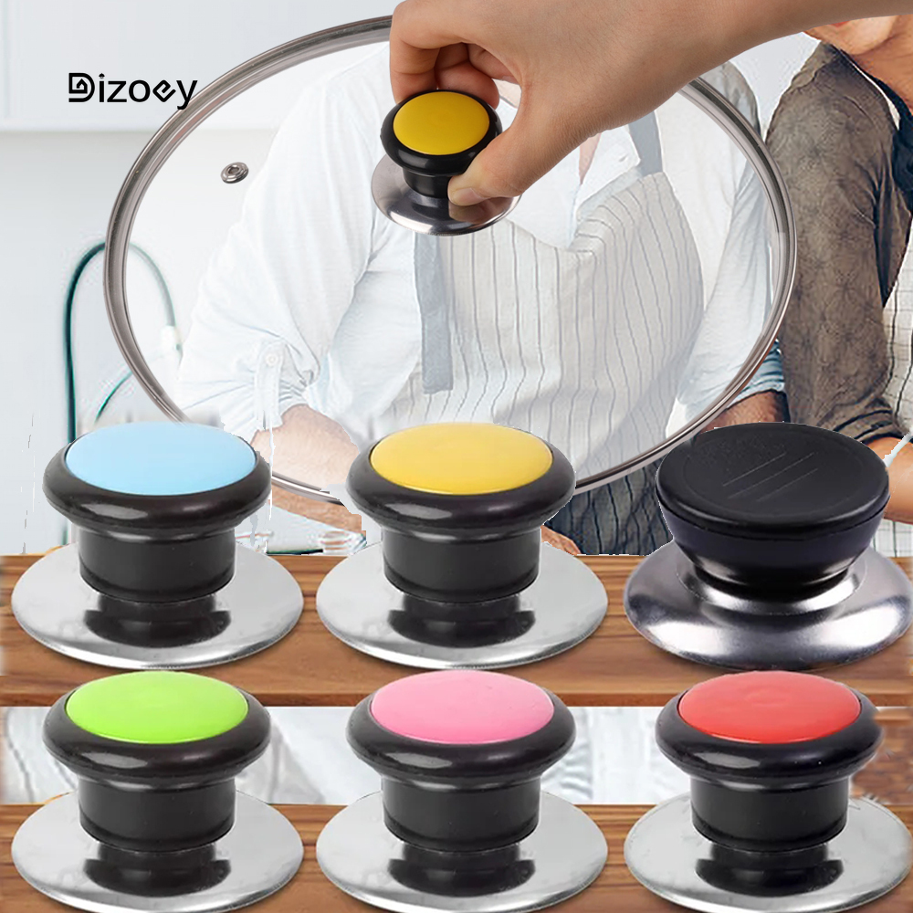 [Dizoey] Màu Nồi thép không gỉ nắp knobs phổ Vung chảo thay thế tay nắm Knob phụ kiện nhà bếp