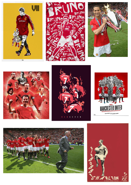 Set 40 hình dán sticker trang trí CLB Manchester United