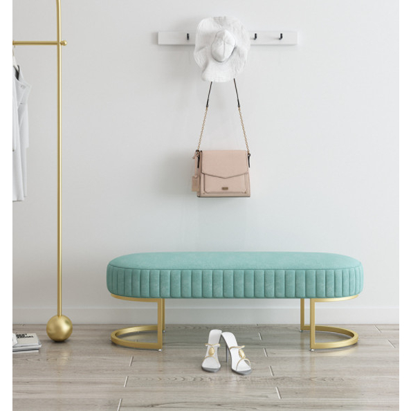 Ghế chờ sofa bọc nỉ chân sắt tròn dài 1,2m