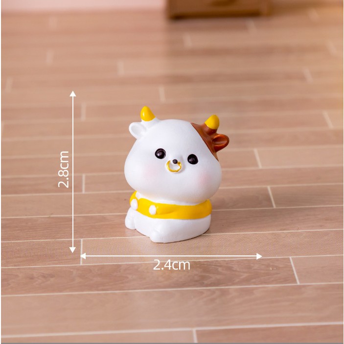 Tượng con vật baby, thỏ con, mèo con, vịt con, gấu con, heo con, bò con trang trí bàn