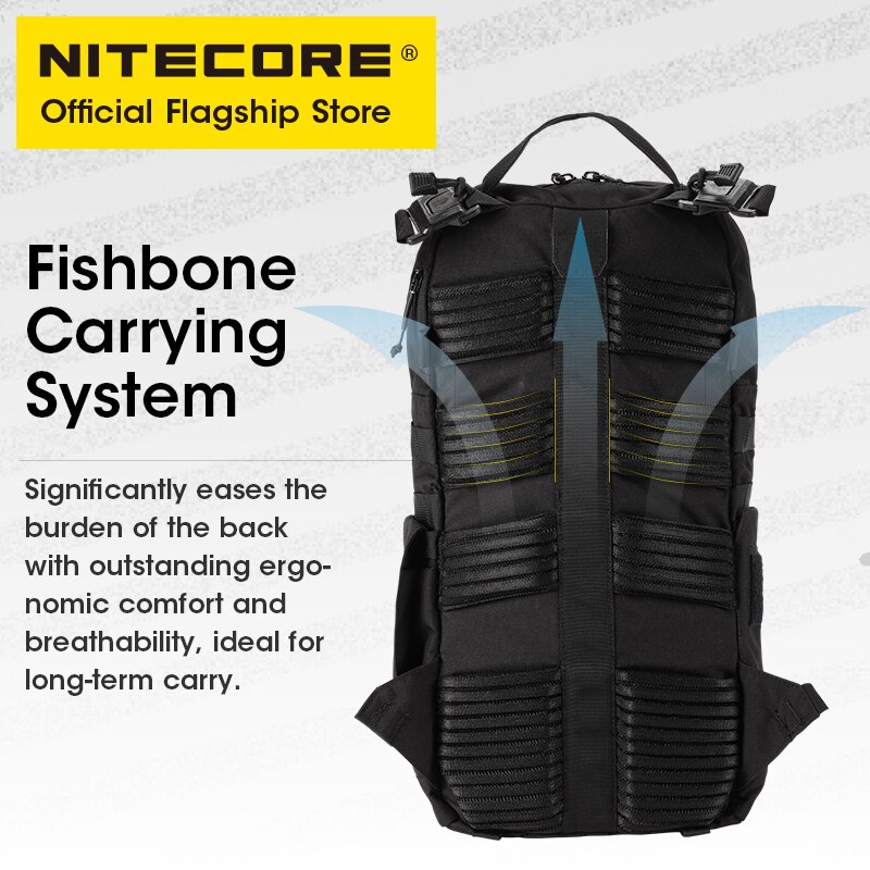 Nitecore BP18 18L Waterproof Travel Backpack Multi-purpose Commuter  Trekking Fishing Sport Military Tactical Backpack 500D Nylon BAG