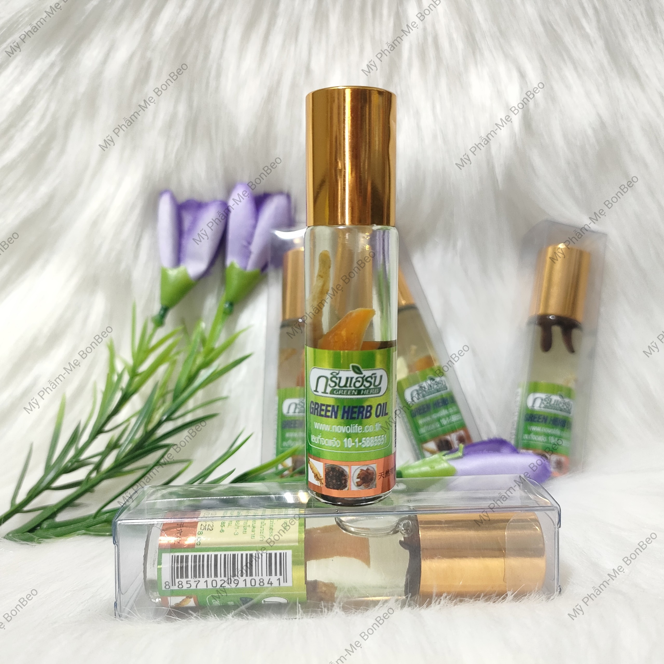 Dầu gió lăn SÂM thảo dược Green Herb Oil Thái Lan 8g