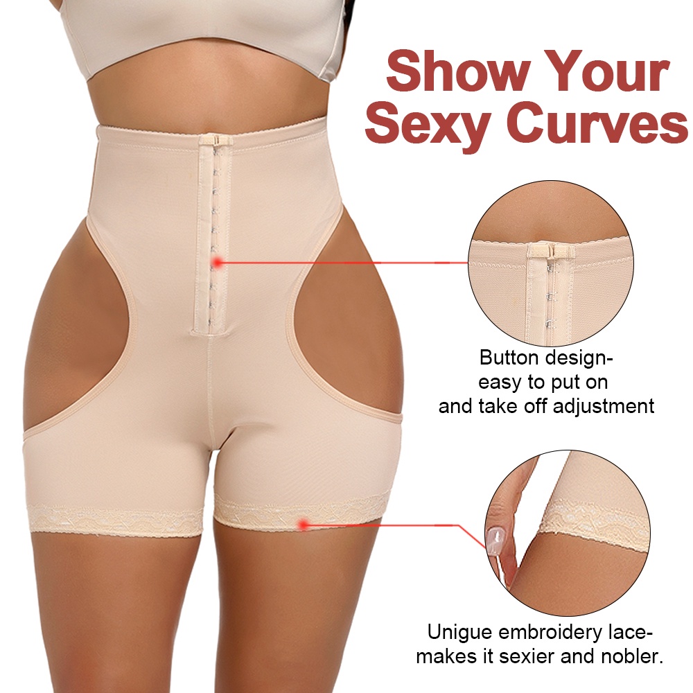 LANFEI Women Butt Lifter Tummy Control Panties with Hooks Sexy Ass