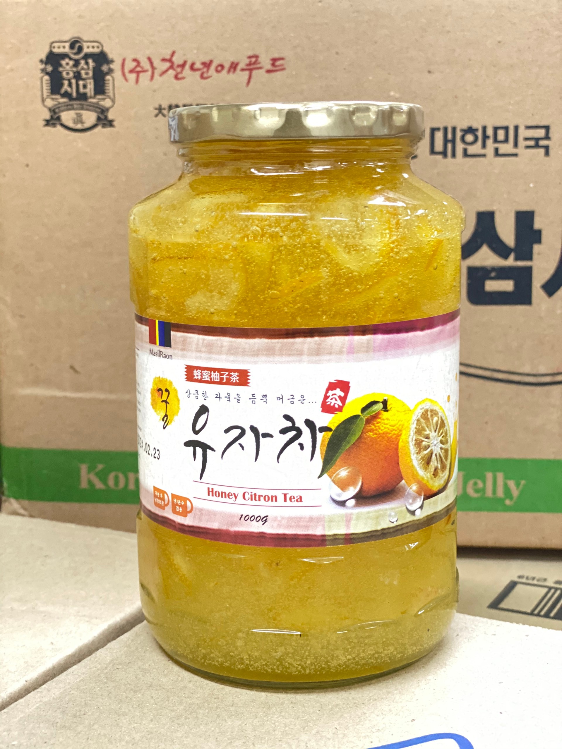 Mật ong chanh Hàn Quốc hũ 1000gr - cung cấp vitamin C, tăng cường sức đề kháng