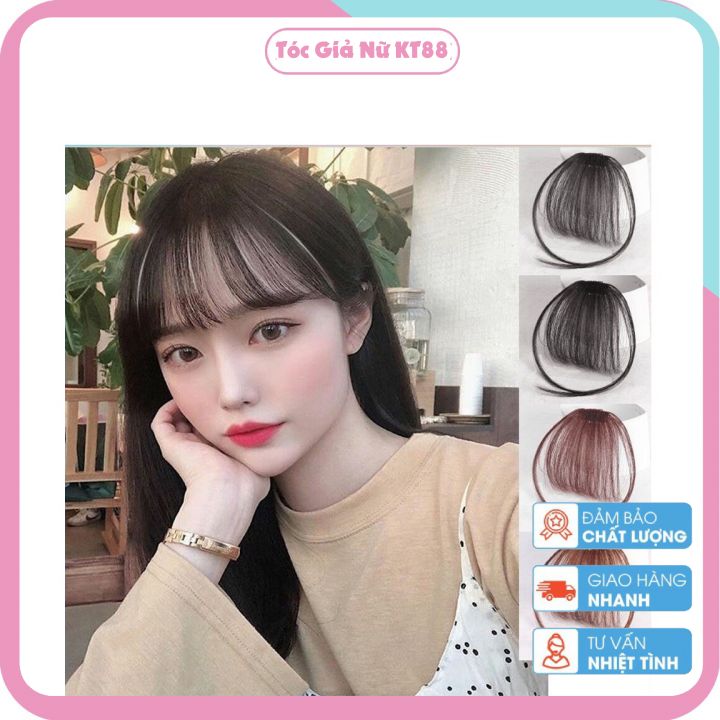 Tóc giả mái thưa hàn quốc làm từ tóc thật