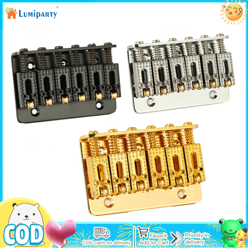 6-string 65mm Electric Guitar Hardtail Fixed Bridge Ball String Code Tail Pipe Top-load Bridge Compatible For Strat Tele