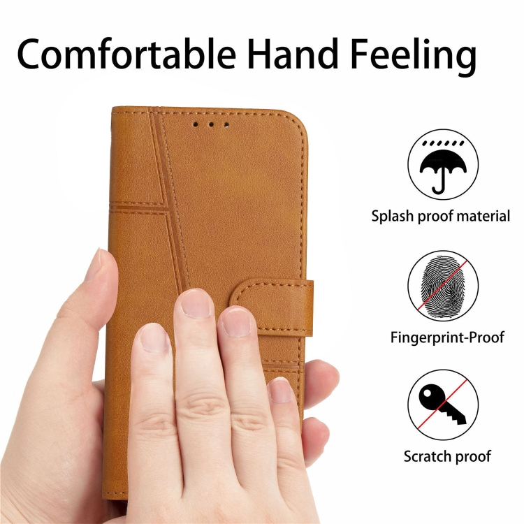 【HZSUNSKY】 For Samsung Galaxy A05 Stitching Calf Texture Buckle Leather Phone Case