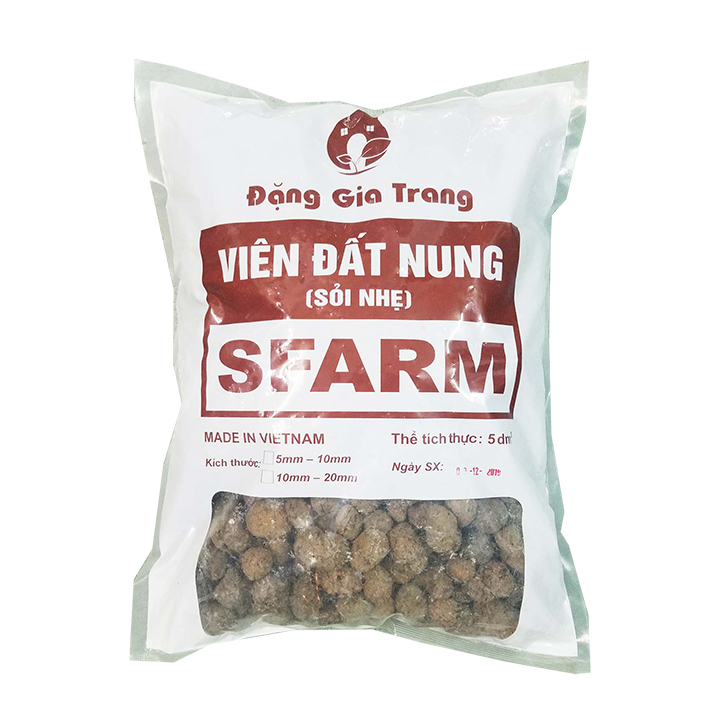Viên đất nung ( sỏi nhẹ ) - Bao 5dm3 ( KT 5-10mm ) - 2.5kg/túi