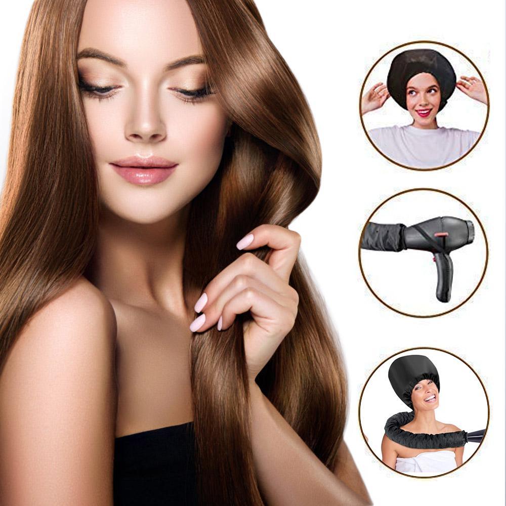 【Thriving】 Portable Soft Hair Drying Cap Bonnet Hood Hat Blow Dryer Attachment Dry Hair Cap Satin Bonnets Hair Dryer Cap.
