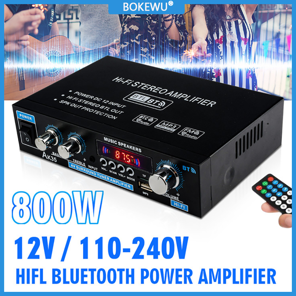 Amplificateur hi-fi SkyTronic Amplificateur karaoké USB/SD/FM 160W + 2  Enceintes HiFi 140W + Micro silver