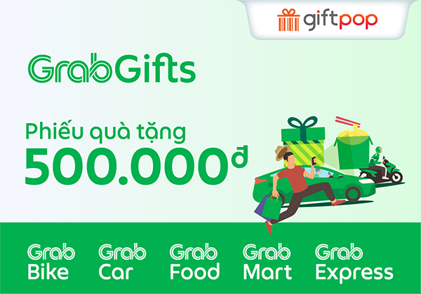 Evoucher - Phiếu Quà Tặng GrabGifts 500K