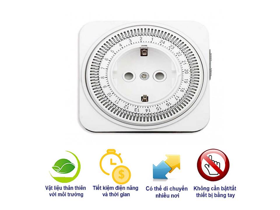 Ổ cắm hẹn giờ cơ kawasan tg16- hàng chính hãng