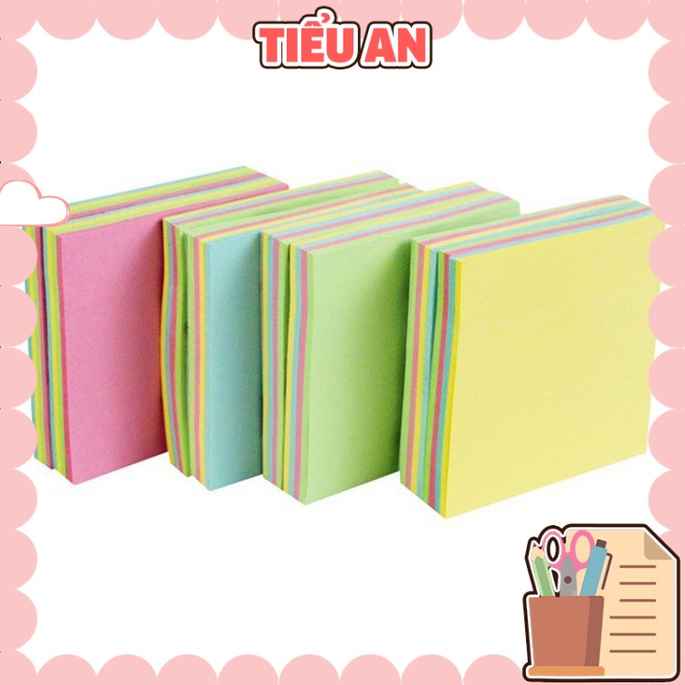 Giấy Note Hình Chữ Nhật - Nhiều Màu Nổi Bật (100 tờ - 3 kích thước)