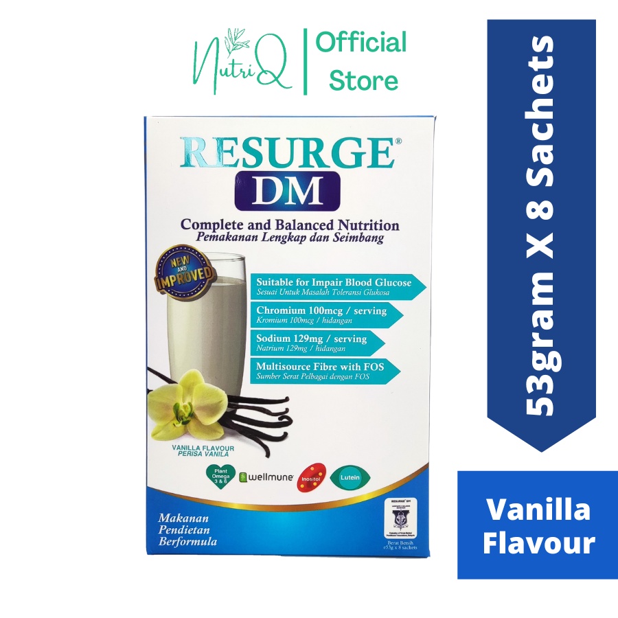 Resurge DM Vanilla Coffee 850g Complete Nutrition For Diabetes and
